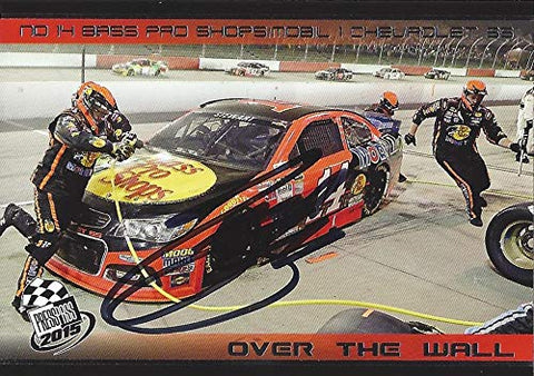 AUTOGRAPHED Tony Stewart 2015 Press Pass Racing OVER THE WALL (#14 Bass Pro Shops Team) Signed NASCAR Collectible Trading Card with COA