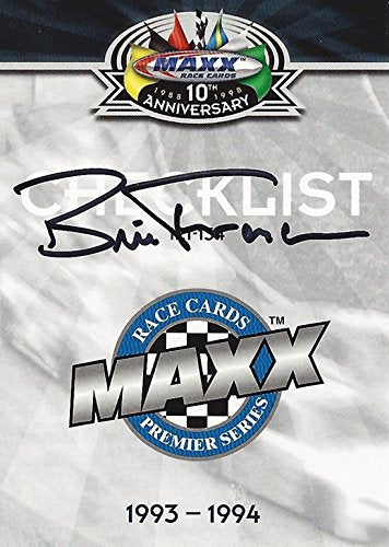 AUTOGRAPHED Bill France Jr. 1998 Maxx Racing Checklist 10TH ANNIVERSAR –  Trackside