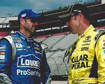 2X AUTOGRAPHED Matt Kenseth & Jimmie Johnson SPRINT CUP SERIES DRIVERS (#20 Dollar General - #48 Lowes) Dual Signed Collectible Picture 8X10 Inch NASCAR Glossy Photo with COA