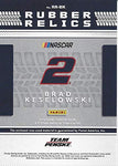 AUTOGRAPHED Brad Keselowski 2018 Panini Donruss Racing RUBBER RELICS (Race-Used Tire) #2 Miller Lite Team Penske Insert Signed Collectible NASCAR Trading Card with COA #42/99