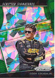 AUTOGRAPHED Cody Coughlin 2018 Panini Prizm Racing SCRIPTED SIGNATURES (JEGS GMS Team) Camping World Truck Series Signed NASCAR Collectible Trading Card (#78 of only 99 produced!)