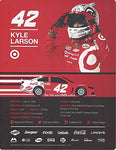 AUTOGRAPHED 2015 Kyle Larson #42 Target Racing (Ganassi Team) Sprint Cup Series Signed Collectible Picture 7X9 Inch NASCAR Hero Card Photo with COA