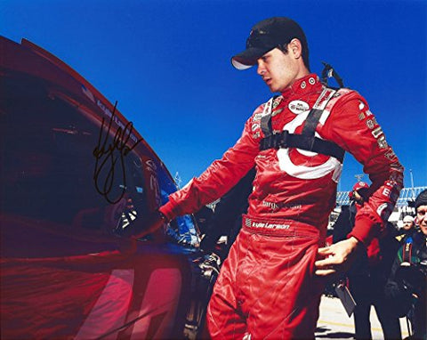 AUTOGRAPHED 2015 Kyle Larson #42 Target Racing (Ganassi Team) Pit Road 8X10 Signed Picture NASCAR Glossy Photo with COA