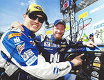 2X AUTOGRAPHED 2015 Dale Jr. & Greg Ives #88 Nationwide TALLADEGA RACE WIN (Victory Lane) Signed Picture 9X11 Inch NASCAR Glossy Photo with COA