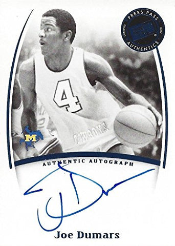 JOE DUMARS 2007 Press Pass Legends Basketball SATURDAY SIGNATURES AUTOGRAPH (Detroit Pistons Legend) Rare Insert NBA Collectible Basketball Trading Card