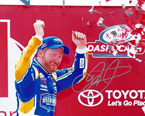 AUTOGRAPHED 2016 Dale Earnhardt Jr. #88 Hellmanns Racing RICHMOND WINNER (Victory Lane Celebration) Dash4Cash 8X10 Inch Signed Picture NASCAR Glossy Photo with COA