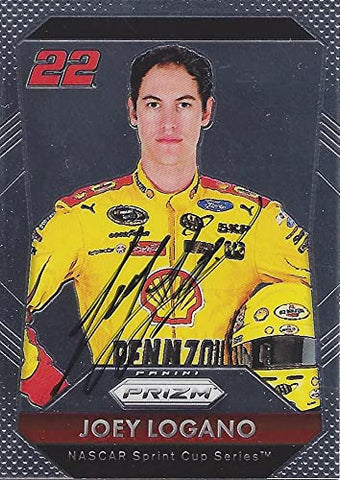 AUTOGRAPHED Joey Logano 2016 Panini Prizm Racing (#22 Shell Pennzoil) Team Penske Sprint Cup Series Signed NASCAR Collectible Trading Card with COA