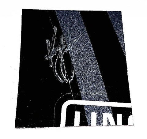 AUTOGRAPHED 2014 Kyle Larson #42 Target Racing Team (2-Color) Unique Signed 3X3 inch Piece of RACE-USED NASCAR Rookie Year Sheetmetal with COA