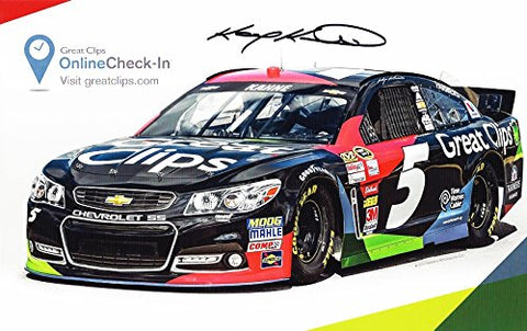 AUTOGRAPHED 2015 Kasey Kahne #5 Great Clips Racing (Hendrick Motorsports) Signed 7X10 Picture NASCAR Hero Card with COA