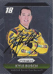 AUTOGRAPHED Kyle Busch 2016 Panini Prizm (#18 M&Ms Team) Joe Gibbs Racing Sprint Cup Series Signed Collectible NASCAR Trading Card with COA