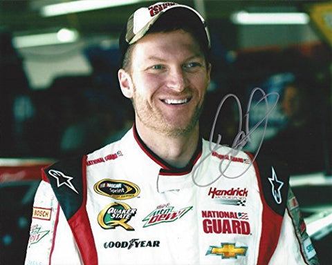 AUTOGRAPHED Dale Earnhardt Jr. #88 National Guard Racing (Garage Area Pose) Hendrick Motorsports Sprint Cup Series Signed Collectible Picture NASCAR 8X10 Inch Glossy Photo with COA