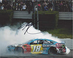 AUTOGRAPHED 2019 Kyle Busch #18 M&Ms Hazelnut Spread POCONO RACE WIN (Victory Burnout) Tricky Triangle Joe Gibbs Racing Signed Collectible Picture 8X10 Inch NASCAR Glossy Photo with COA