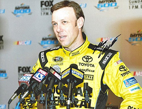 AUTOGRAPHED 2016 Matt Kenseth #20 Dollar General Racing DAYTONA 500 WEEKEND (Media Press Conference) Joe Gibbs Team Signed Collectible Picture NASCAR 9X11 Inch Glossy Photo with COA