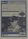 AUTOGRAPHED Jimmie Johnson 2010 Wheels Element Racing RECYCLED MATERIALS (Race-Used Tire & Metal) #48 Lowes Team Hendrick Dual Relic Signed NASCAR Collectible Trading Card with COA #040/125