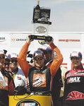 AUTOGRAPHED 2005 Tony Stewart #20 Home Depot Team INFINEON SONOMA RACE WIN (Victory Lane Trophy Celebration) Joe Gibbs Racing Signed Collectible Picture NASCAR 8X10 Inch Glossy Photo with COA