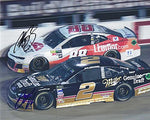 2X AUTOGRAPHED Brad Keselowski & Alex Bowman 2018 Monster Cup Series DARLINGTON THROWBACK (On-Track Racing) Signed Picture 8X10 Inch NASCAR Glossy Photo with COA