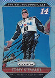AUTOGRAPHED Tony Stewart 2016 Panini Prizm Racing DRIVER INTRODUCTIONS (#14 Mobil 1 Team) Chrome Signed NASCAR Collectible Trading Card with COA