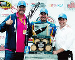 2X AUTOGRAPHED 2013 Martin Truex Jr. & Michael Waltrip #56 SONOMA WIN Signed NASCAR 8X10 Photo with COA