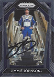 AUTOGRAPHED Jimmie Johnson 2020 Panini Prizm Racing 7X CHAMPION (#48 Lowes Team) Hendrick Motorsports Champ Trophies Signed NASCAR Collectible Trading Card with COA