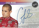 AUTOGRAPHED Casey Mears 2006 Press Pass Racing CERTIFIED SIGNATURE (Target Ganassi Driver) Nextel Cup Series Signed Collectible NASCAR Trading Card