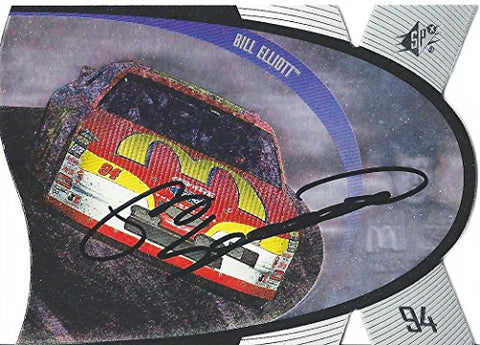 AUTOGRAPHED Bill Elliott 1999 Upper Deck SPX Racing (#94 McDonalds Team) Die-cut Insert Signed Collectible NASCAR Trading Card with COA