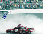 AUTOGRAPHED 2014 Brad Keselowski #2 Redds Apple Ale Racing NEW HAMPSHIRE RACE WINNER (American Flag Burnout) Team Penske Signed Collectible Picture NASCAR 8X10 Inch Glossy Photo with COA