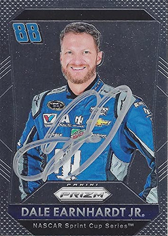 AUTOGRAPHED Dale Earnhardt Jr. 2016 Panini Prizm Racing (#88 Nationwide Team) Hendrick Motorsports Signed NASCAR Collectible Trading Card with COA