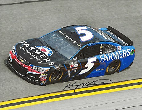 AUTOGRAPHED 2017 Kasey Kahne #5 Farmers Racing FINAL SEASON WITH HENDRICK MOTORSPORTS (Monster Cup Series) On-Track Car Signed Picture NASCAR 9X11 Inch Glossy Photo with COA