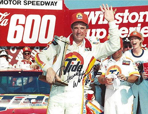 AUTOGRAPHED 1988 Darrell Waltrip #17 Tide Racing COCA-COLA 600 RACE WIN (Victory Lane Trophy) Winston Cup Series Signed Collectible Picture NASCAR 9X11 Inch Glossy Photo with COA