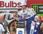 AUTOGRAPHED 2019 Ryan Blaney #12 Dent Wizard Racing TALLADEGA RACE WIN (Victory Celebration) Monster Cup Series Team Penske Signed Collectible Picture NASCAR 8X10 Inch Glossy Photo with COA