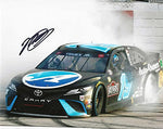 AUTOGRAPHED 2021 Martin Truex Jr. #19 Auto Owners DARLINGTON WIN BURNOUT (Throwback Weekend) Joe Gibbs Racing Signed Collectible Picture 8X10 Inch NASCAR Glossy Photo with COA