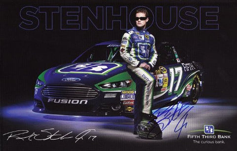 AUTOGRAPHED 2013 Ricky Stenhouse Jr. #17 Fifth-Third Bank Racing (Roush) 7X9 NASCAR SIGNED Hero Card w/COA