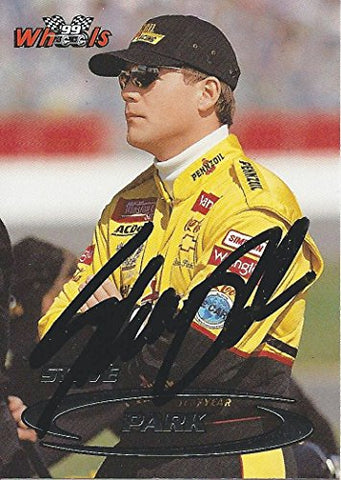 AUTOGRAPHED Steve Park 1999 Press Pass Wheels Racing (#1 Pennzoil Team) Dale Earnhardt Inc. Winston Cup Series Signed NASCAR Collectible Trading Card with COA
