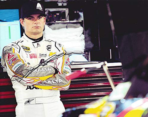 AUTOGRAPHED 2014 Jeff Gordon #24 Axalta White Flames Racing (Garage Area) Hendrick Motorsports Sprint Cup Series Signed Collectible Picture 8X10 Inch NASCAR Glossy Photo with COA
