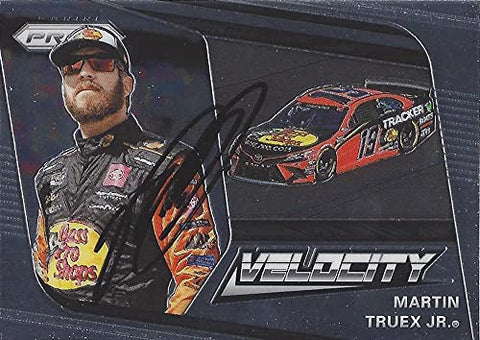 AUTOGRAPHED Martin Truex Jr. 2020 Panini Prizm VELOCITY (#19 Bass Pro Shops Team) Joe Gibbs Racing NASCAR Cup Series Insert Signed Collectible Trading Card with COA