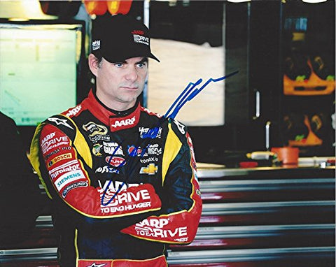 AUTOGRAPHED Jeff Gordon #24 AARP/Drive to End Hunger Racing GARAGE AREA (Hendrick Motorsports) Signed Collectible Picture NASCAR 8X10 Inch Glossy Photo with COA