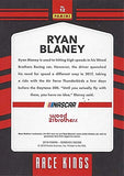 AUTOGRAPHED Ryan Blaney 2018 Panini Donruss Racing RACE KINGS (#21 Wood Brothers Team) Monster Cup Series Signed NASCAR Collectible Trading Card with COA
