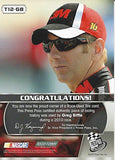 GREG BIFFLE 2011 Press Pass Racing TOP 12 CHASE DRIVER (Certified Race-Used Tire) Actual Tire Rare Insert Relic Collectible NASCAR Trading Card with COA (#19 of only 25)