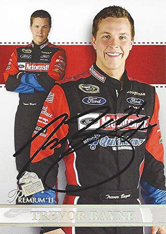 AUTOGRAPHED Trevor Bayne 2011 Press Pass Premium Racing SUITED UP (#21 Motorcraft Team) Wood Brothers Rookie Signed NASCAR Collectible Trading Card with COA