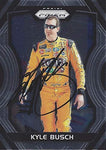 AUTOGRAPHED Kyle Busch 2018 Panini Prizm Racing (#18 M&M Driver) Joe Gibbs Team Chrome Signed Collectible NASCAR Trading Card with COA