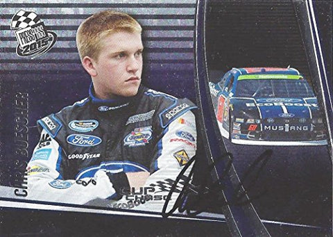 AUTOGRAPHED Chris Buescher 2015 Press Pass Racing (#60 Ford Ecoboost Mustang) Roush Fenway Team Rookie Signed Collectible NASCAR Trading Card with COA