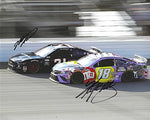 2X AUTOGRAPHED Kyle Busch & Matt DiBenedetto 2020 On-Track Racing (#18 M&Ms Fudge Brownie / #21 Motorcraft) NASCAR Cup Series Signed Picture 8X10 Inch Glossy Photo with COA