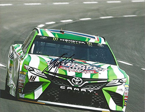 AUTOGRAPHED 2017 Kyle Busch #18 Interstate Batteries Racing 65TH ANNIVERSARY (On-Track) Monster Energy Cup Series Signed Collectible Picture NASCAR 9X11 Inch Glossy Photo with COA