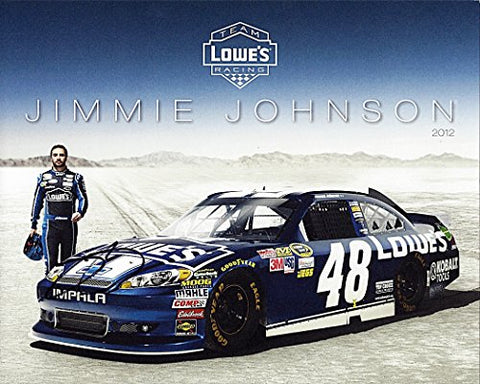 AUTOGRAPHED 2012 Jimmie Johnson #48 Team Lowe's Racing (Hendrick Motorsports) Signed 8X10 NASCAR Hero Card with COA