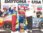 AUTOGRAPHED 1995 Jeff Gordon #24 DuPont Racing PEPSI 400 RACE WIN (Victory Lane Celebration) Hendrick Motorsports Team Vintage Winston Signed Collectible Picture 9X11 Inch NASCAR Glossy Photo with COA