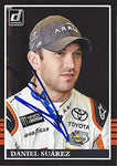 AUTOGRAPHED Daniel Suarez 2018 Panini Donruss Racing (#19 Arris Gibbs Toyota Team) Monster Cup Series Signed NASCAR Collectible Trading Card with COA