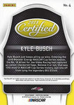 AUTOGRAPHED Kyle Busch 2018 Panini Certified Racing (#18 M&Ms Team) Monster Cup Series Joe Gibbs Racing Chrome Signed Collectible NASCAR Trading Card with COA