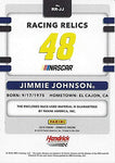 AUTOGRAPHED Jimmie Johnson 2018 Panini Donruss RACING RELICS (Race-Used Sheetmetal) #48 Lowes Team Hendrick Motorsports Insert Signed NASCAR Collectible Trading Card with COA