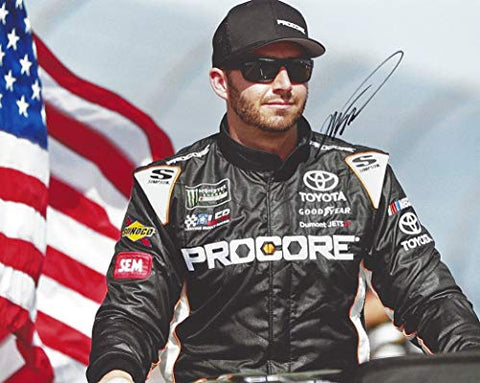 AUTOGRAPHED 2019 Matt DiBenedetto #95 Procore Toyota Team AMERICAN FLAG DRIVER INTROS (Levine Family Racing) Monster Energy Cup Series Signed Collectible Picture 8X10 Inch NASCAR Glossy Photo with COA