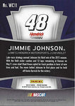 AUTOGRAPHED Jimmie Johnson 2016 Panini Prizm Racing WINNERS CIRCLE (#48 Lowes Team) Insert Signed NASCAR Collectible Trading Card with COA
